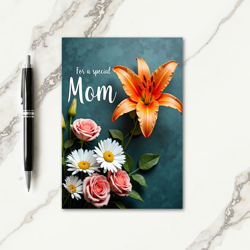 Radiant Floral Mom Card