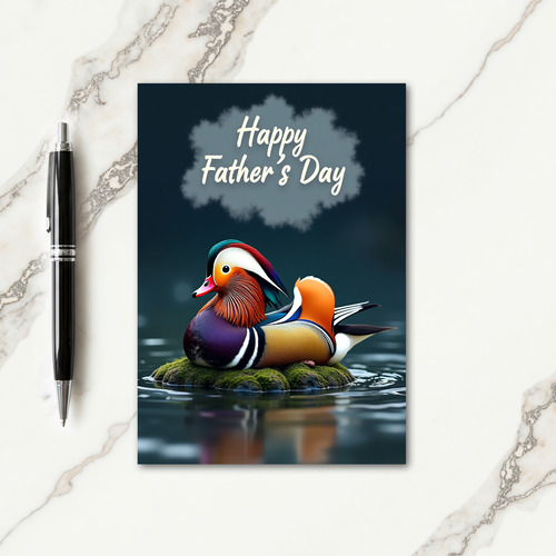 Radiant Fowl Fathers Day Card