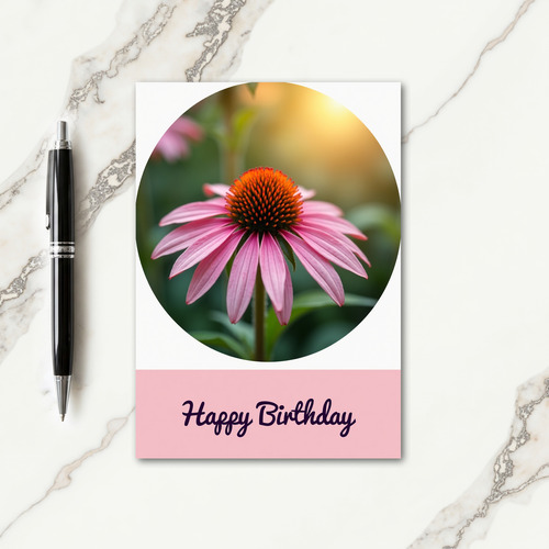 Radiant Golden Birthday Card