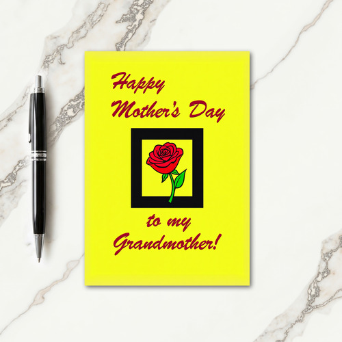 Radiant Grandmothers Day Rose Card