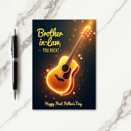Radiant Guitar Fathers Day Card