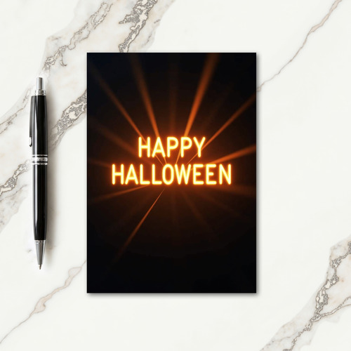Radiant Halloween Message Card