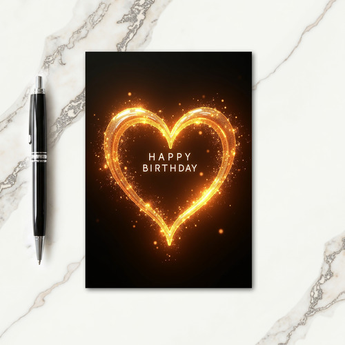 Radiant Heart Birthday Card
