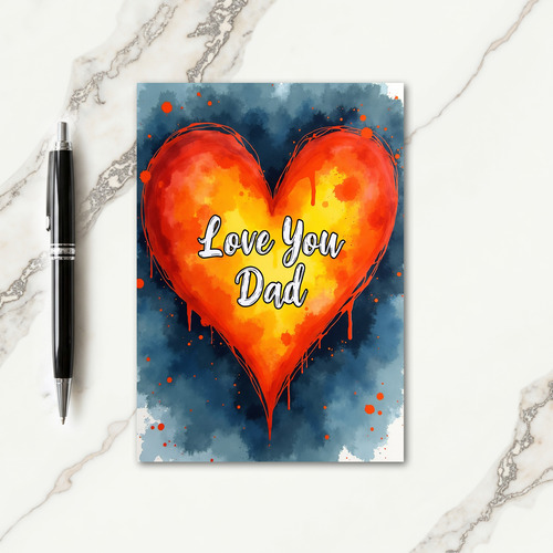 Radiant Heart Love You Dad Card