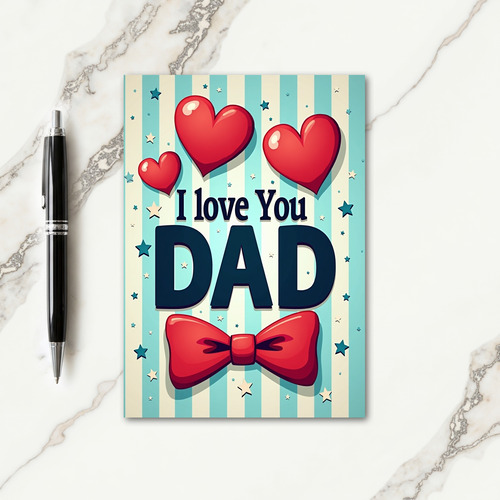 Radiant Hearts Fathers Day Card