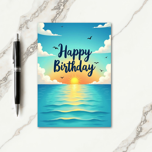 Radiant Horizon Birthday Card