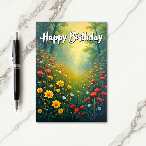 Radiant Meadow Birthday Card
