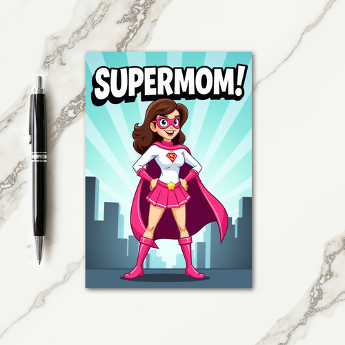 Radiant Mom Superhero Card