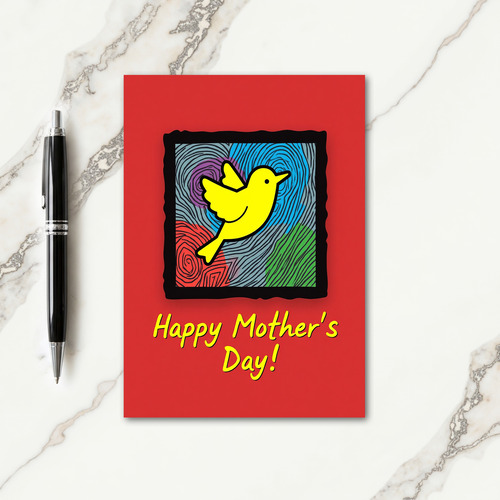Radiant Mothers Day Avian Art Card