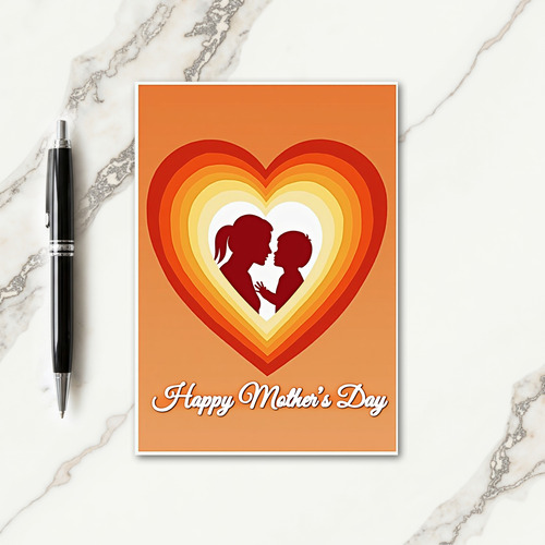 Radiant Mothers Day Heart Card