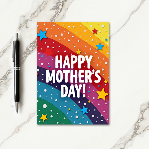 Radiant Mothers Day Rainbow Card