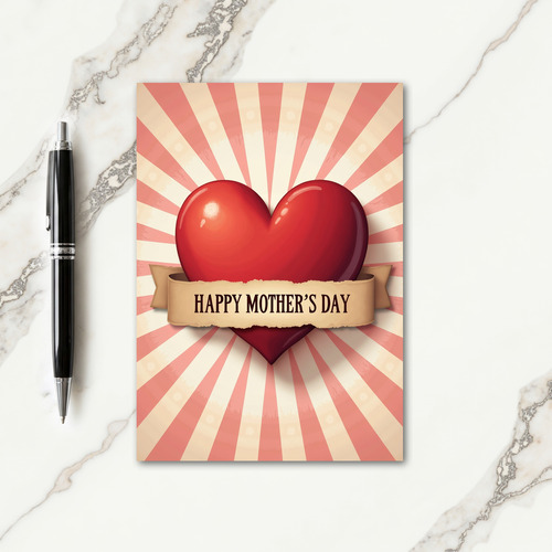 Radiant Mothers Day Sunburst Card