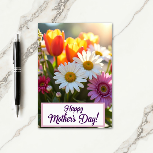 Radiant Mothers Day Tulip Card