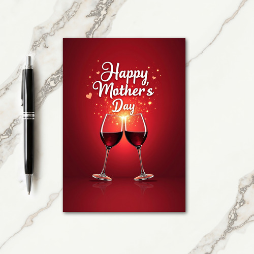 Radiant Mothers Day Wine Card