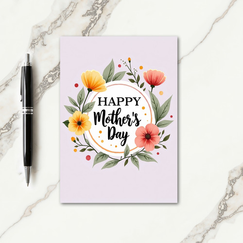 Radiant Mothers Day Wreath Card