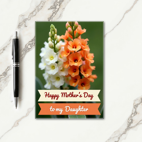 Radiant Orange Bloom Mom Card