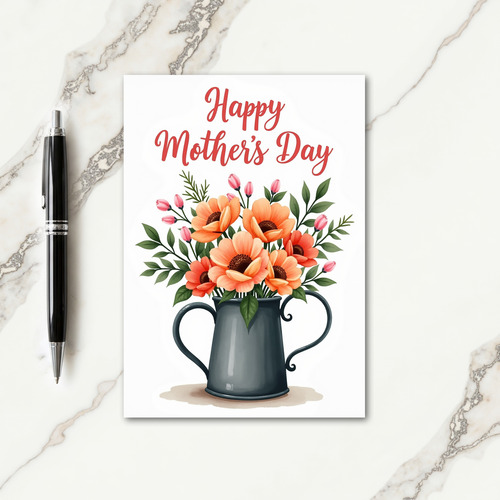 Radiant Orange Mothers Day Card