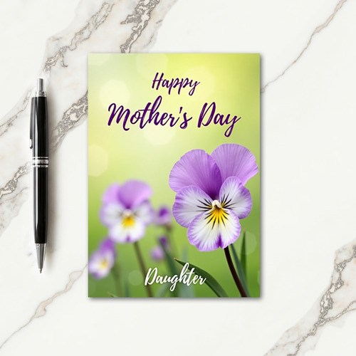 Radiant Pansy Mothers Day Card