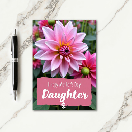 Radiant Pink Floral Mothers Card