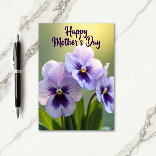 Radiant Purple Mothers Day Card