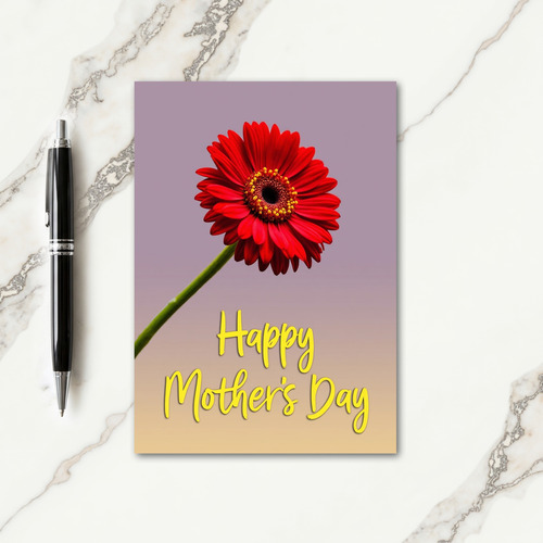 Radiant Red Flower Card