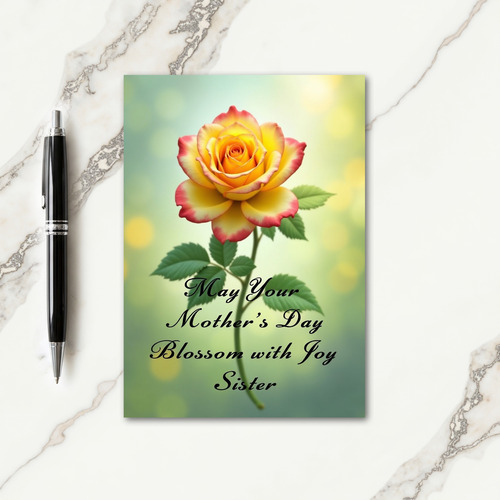 Radiant Rose Mothers Day Card