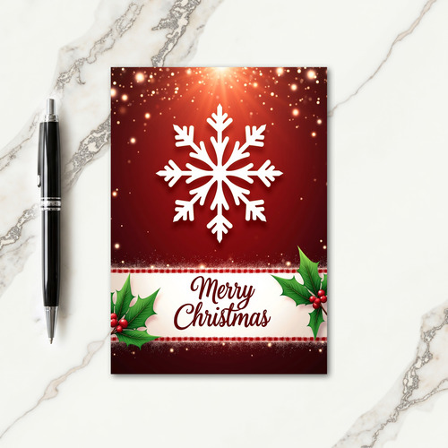 Radiant Snowflake Christmas Card thumbnail