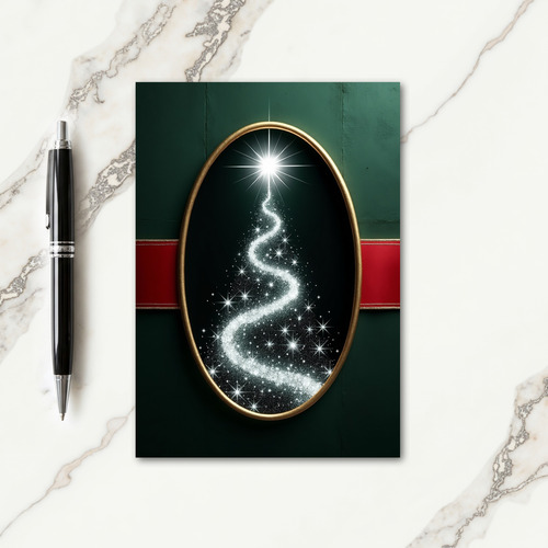 Radiant Star Tree Christmas Card