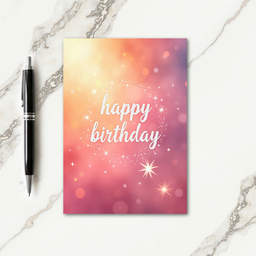 Radiant Stardust Birthday Card