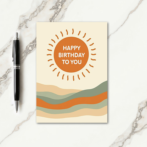 Radiant Sun Birthday Card