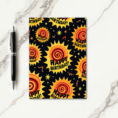 Radiant Sunburst Birthday Card