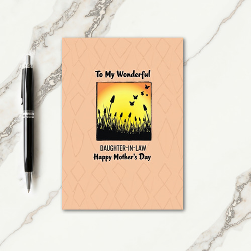 Radiant Sunset Mothers Day Card