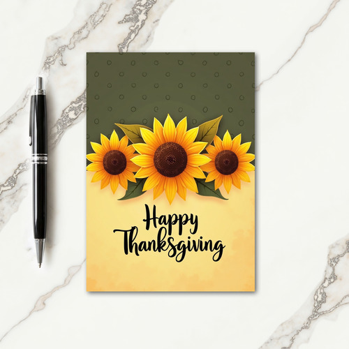 Radiant Thanksgiving Sunflowers Card