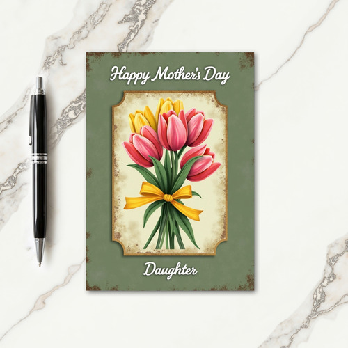 Radiant Tulips Mothers Day Card