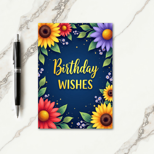 Radiant Wishes Birthday Card