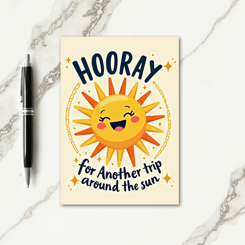 Radiant Yellow Sun Birthday Card