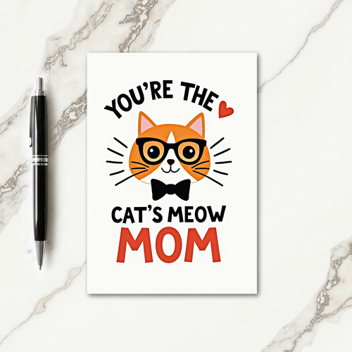 Radiating Cat Mom Card