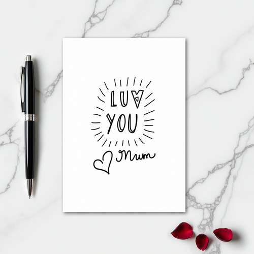 Radiating Love Mum Card