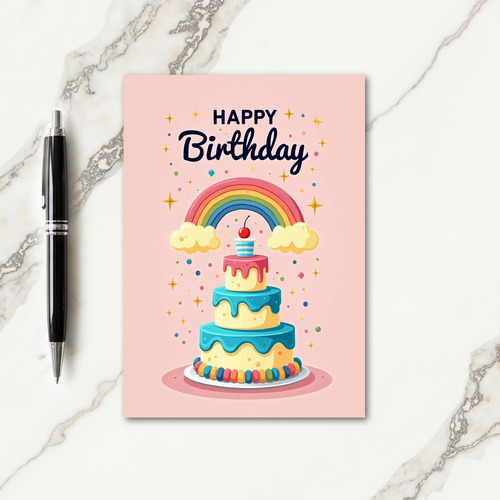 Rainbow Birthday Arch Card