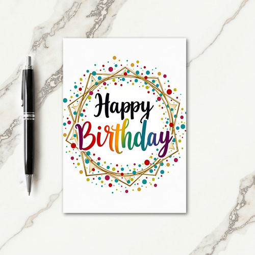 Rainbow Birthday Script Card