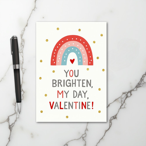 Rainbow Bright Valentine Card