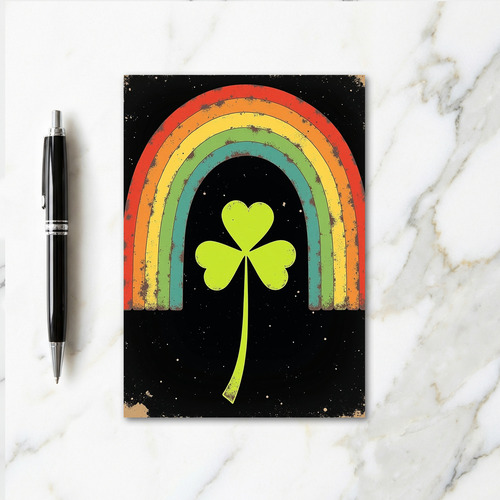 Rainbow Clover Vintage Style Card