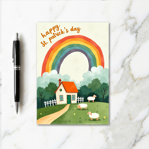 Rainbow Cottage Pattern Card