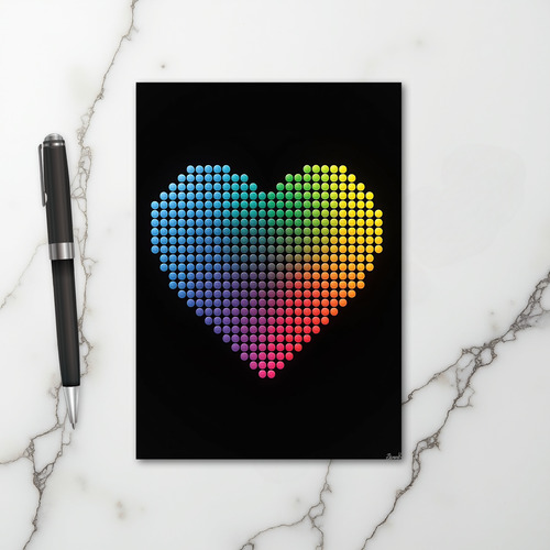 Rainbow Dot Heart Card