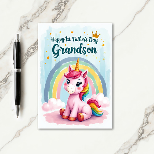 Rainbow Equine Fathers Day Card