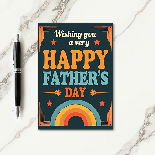 Rainbow Fathers Day Wish Card