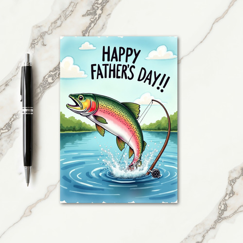 Rainbow Fish Fathers Day Card
