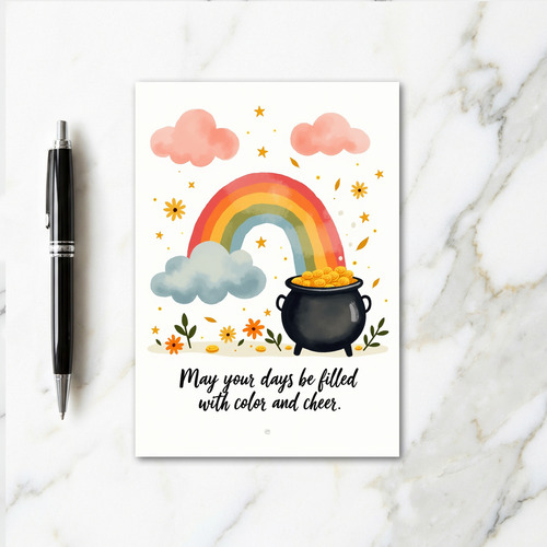 Rainbow Gold Cheer Card