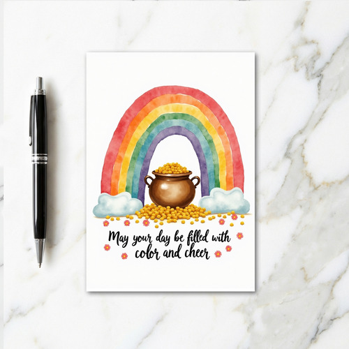 Rainbow Gold Cheer Day Card