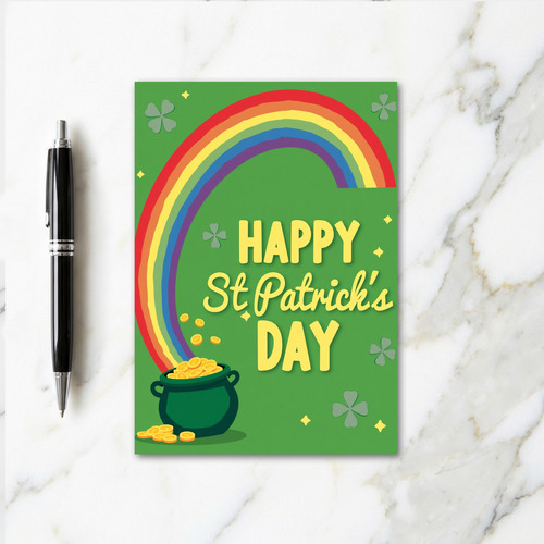 Rainbow Gold Coins Happy Card